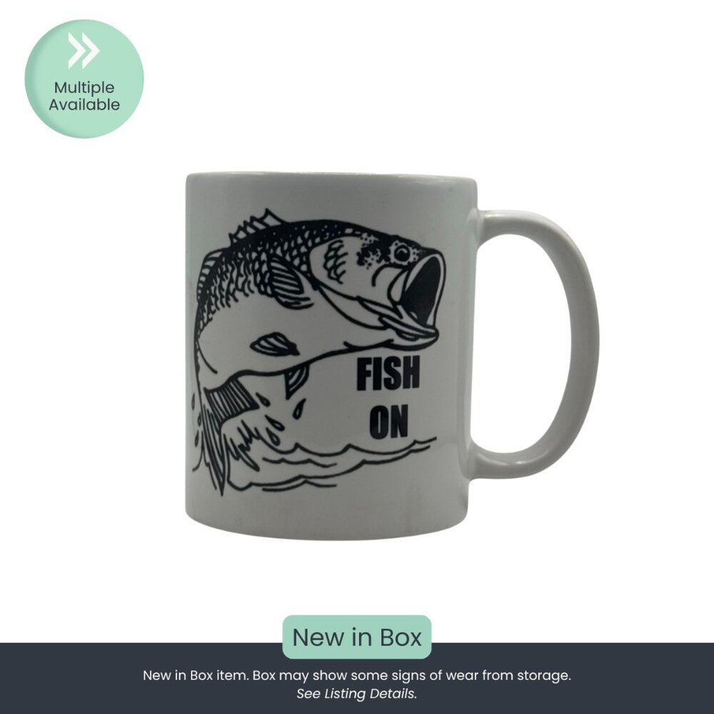 Fish On – White Ceramic Coffee Mug (11oz)